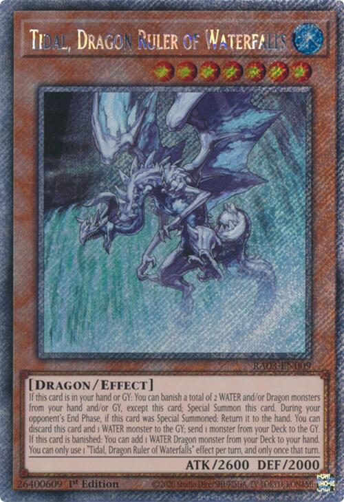 Tidal, Dragon Ruler of Waterfalls (Platinum Secret Rare) [RA03-EN009] Platinum Secret Rare | Nerdhalla Games