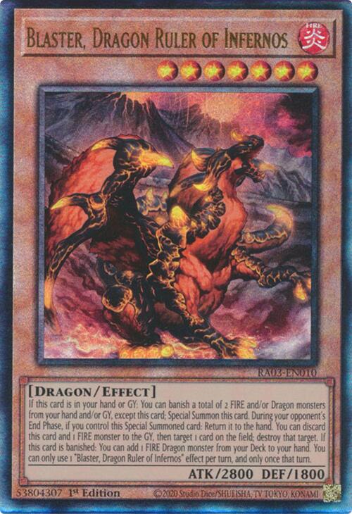 Blaster, Dragon Ruler of Infernos (UTR) [RA03-EN010] Prismatic Ultimate Rare | Nerdhalla Games