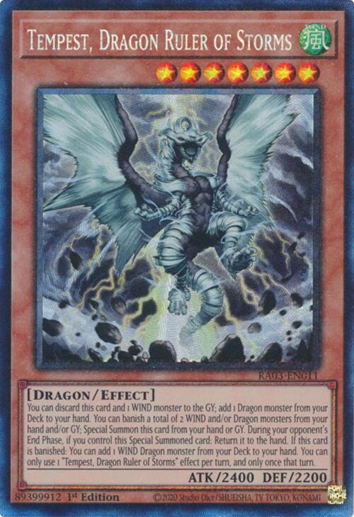 Tempest, Dragon Ruler of Storms (CR) [RA03-EN011] Prismatic Collector's Rare | Nerdhalla Games