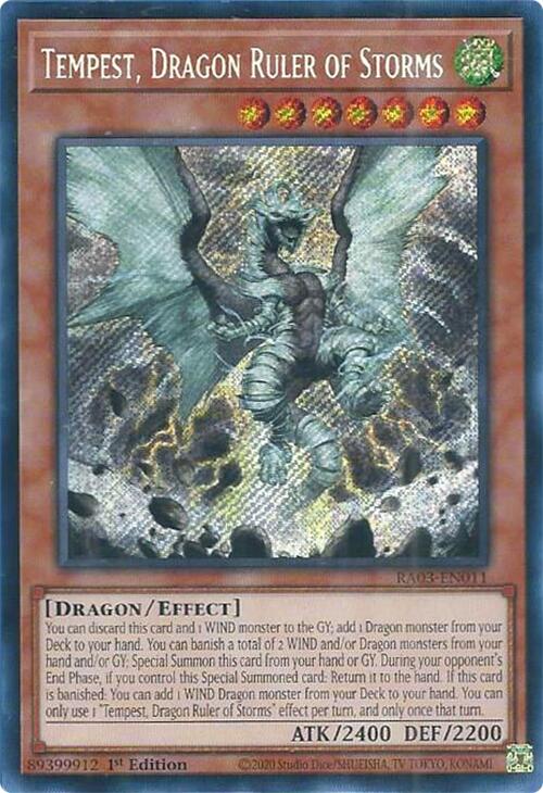 Tempest, Dragon Ruler of Storms (Secret Rare) [RA03-EN011] Secret Rare | Nerdhalla Games