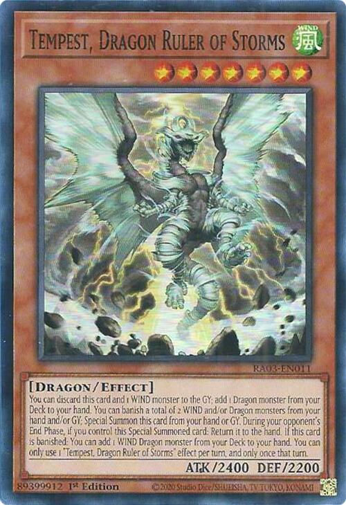 Tempest, Dragon Ruler of Storms [RA03-EN011] Super Rare | Nerdhalla Games