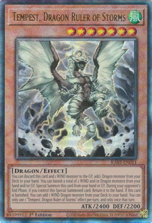 Tempest, Dragon Ruler of Storms (UTR) [RA03-EN011] Prismatic Ultimate Rare | Nerdhalla Games