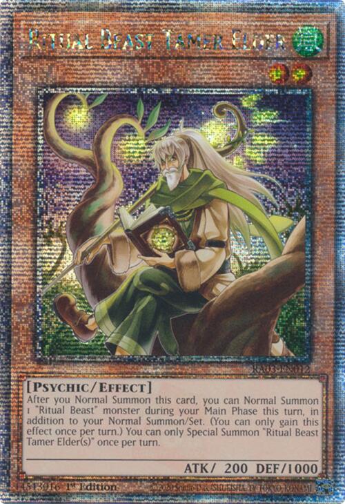 Ritual Beast Tamer Elder (Quarter Century Secret Rare) [RA03-EN012] Quarter Century Secret Rare | Nerdhalla Games