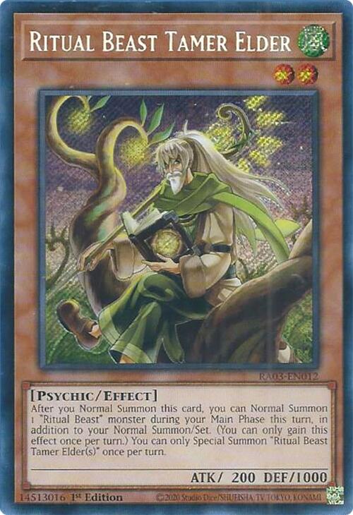 Ritual Beast Tamer Elder (Secret Rare) [RA03-EN012] Secret Rare | Nerdhalla Games