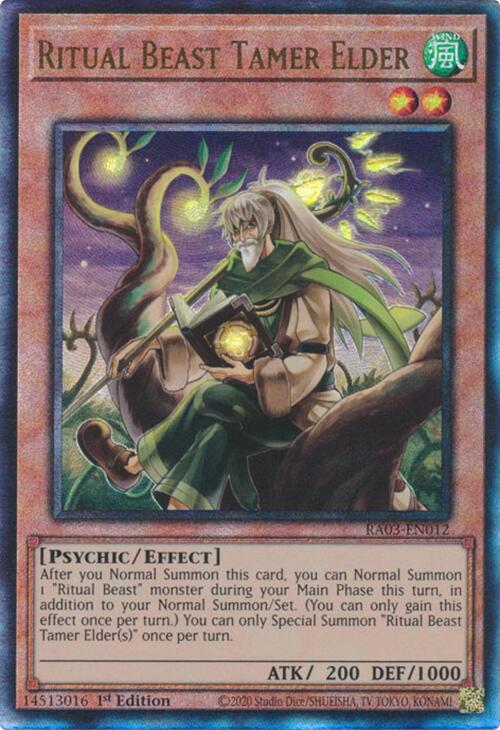 Ritual Beast Tamer Elder (UTR) [RA03-EN012] Prismatic Ultimate Rare | Nerdhalla Games