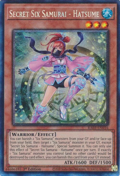 Secret Six Samurai - Hatsume (CR) [RA03-EN016] Prismatic Collector's Rare | Nerdhalla Games