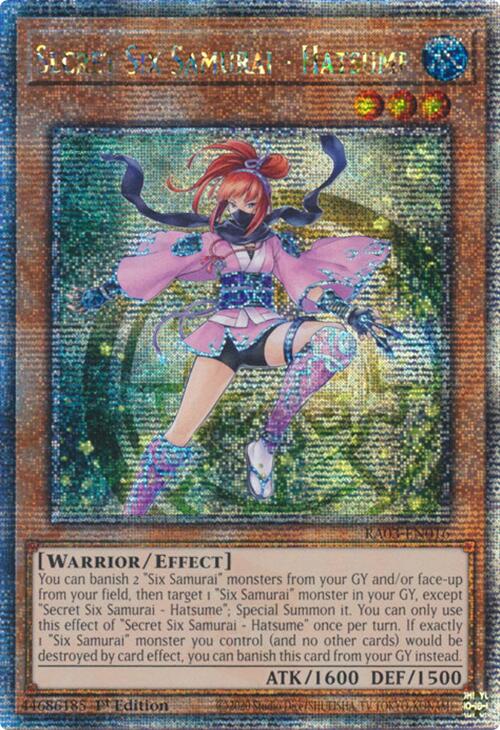 Secret Six Samurai - Hatsume (Quarter Century Secret Rare) [RA03-EN016] Quarter Century Secret Rare | Nerdhalla Games