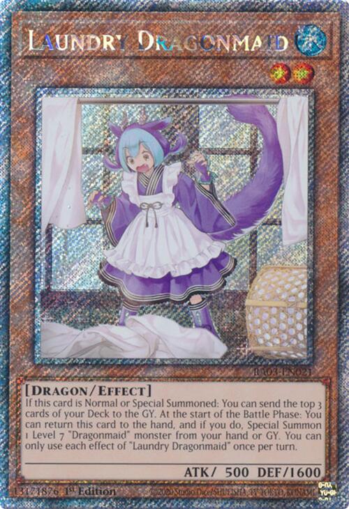 Laundry Dragonmaid (Platinum Secret Rare) [RA03-EN021] Platinum Secret Rare | Nerdhalla Games