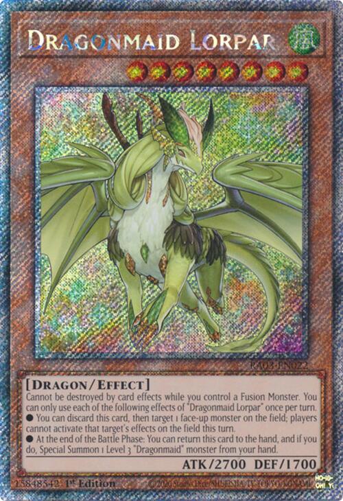 Dragonmaid Lorpar (Platinum Secret Rare) [RA03-EN022] Platinum Secret Rare | Nerdhalla Games