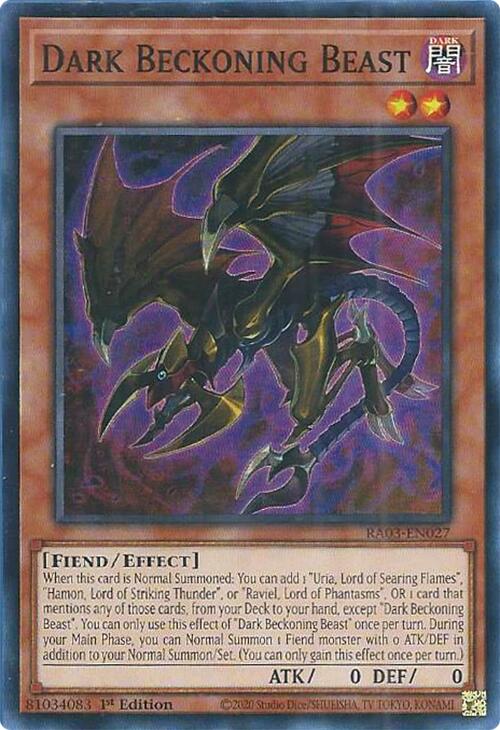 Dark Beckoning Beast [RA03-EN027] Super Rare | Nerdhalla Games