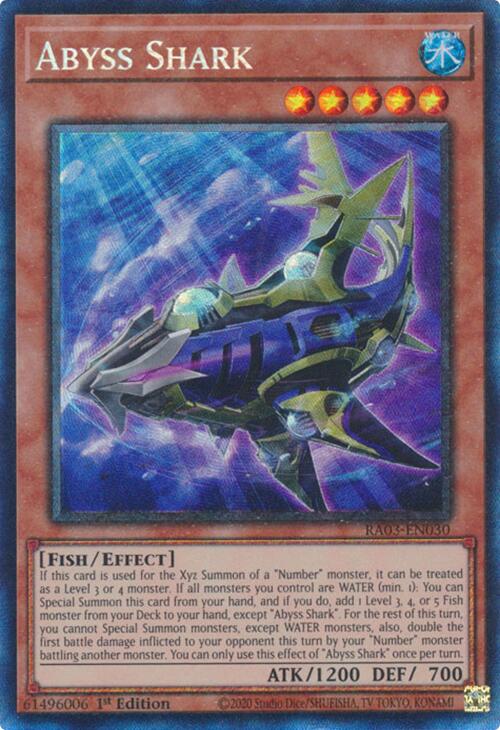 Abyss Shark (CR) [RA03-EN030] Prismatic Collector's Rare | Nerdhalla Games