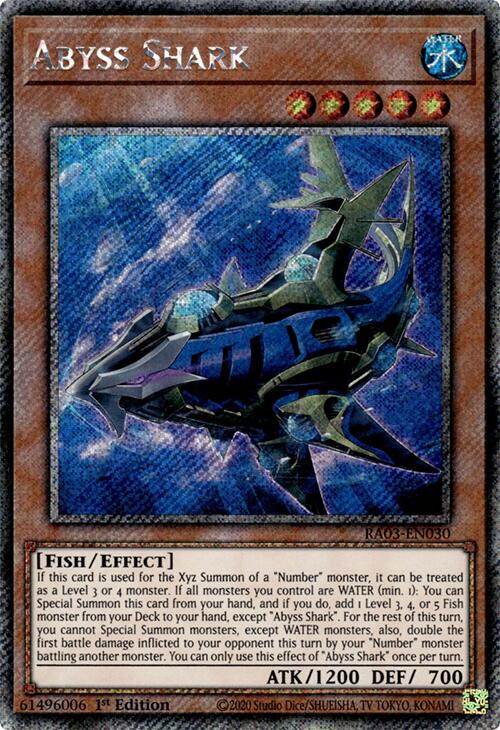 Abyss Shark (Platinum Secret Rare) [RA03-EN030] Platinum Secret Rare | Nerdhalla Games