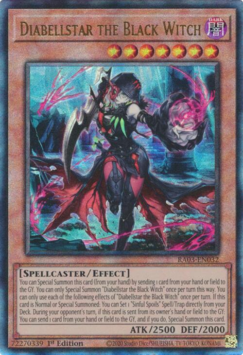 Diabellstar the Black Witch (UTR) [RA03-EN032] Prismatic Ultimate Rare | Nerdhalla Games