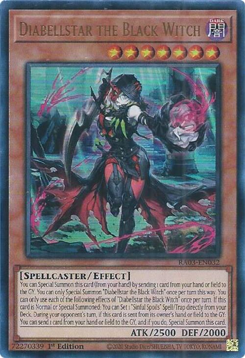 Diabellstar the Black Witch (UR) [RA03-EN032] Ultra Rare | Nerdhalla Games