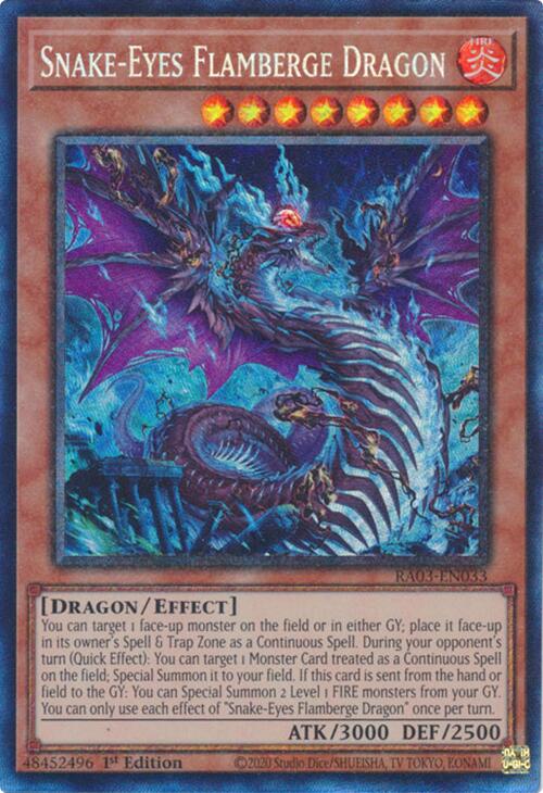 Snake-Eyes Flamberge Dragon (CR) [RA03-EN033] Prismatic Collector's Rare | Nerdhalla Games