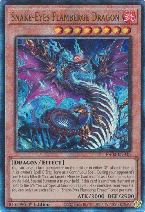 Snake-Eyes Flamberge Dragon (UTR) [RA03-EN033] Prismatic Ultimate Rare | Nerdhalla Games