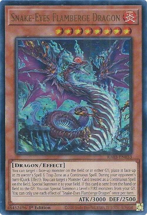 Snake-Eyes Flamberge Dragon (UR) [RA03-EN033] Ultra Rare | Nerdhalla Games