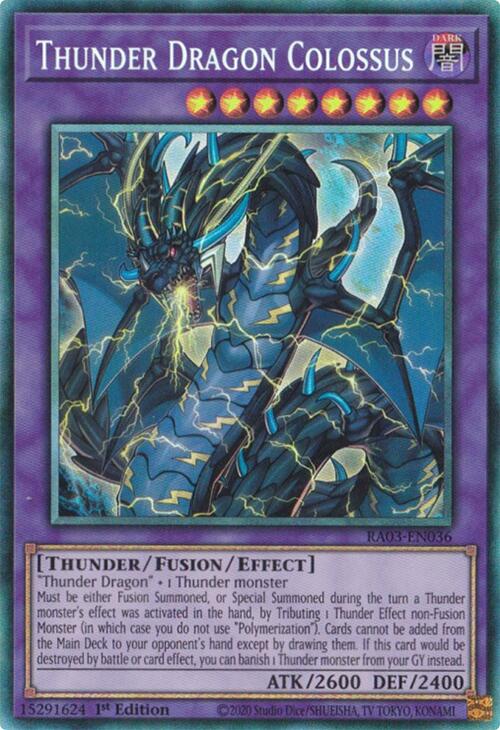 Thunder Dragon Colossus (CR) [RA03-EN036] Prismatic Collector's Rare | Nerdhalla Games