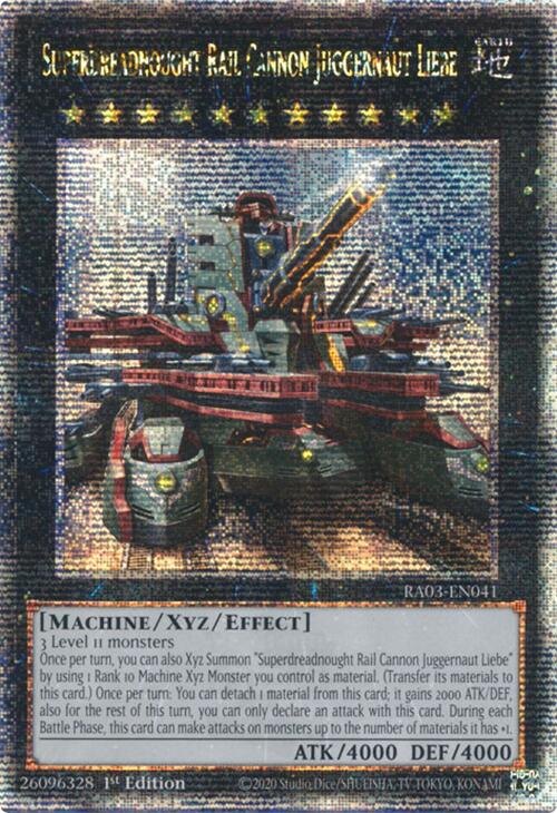 Superdreadnought Rail Cannon Juggernaut Liebe (Alternate Art) (Quarter Century Secret Rare) [RA03-EN041] Quarter Century Secret Rare | Nerdhalla Games