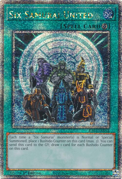 Six Samurai United (Quarter Century Secret Rare) [RA03-EN054] Quarter Century Secret Rare | Nerdhalla Games