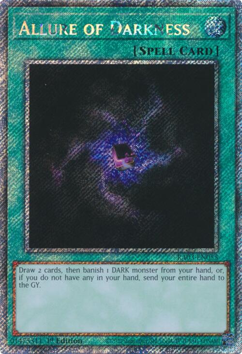 Allure of Darkness (Platinum Secret Rare) [RA03-EN055] Platinum Secret Rare | Nerdhalla Games