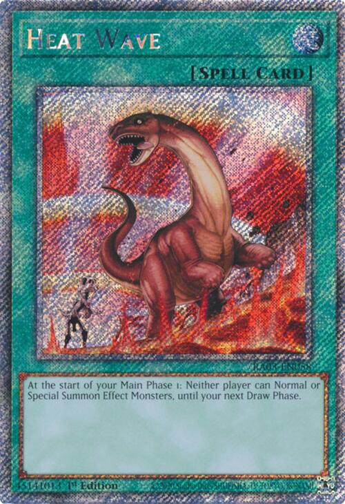 Heat Wave (Platinum Secret Rare) [RA03-EN058] Platinum Secret Rare | Nerdhalla Games