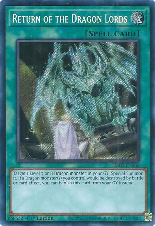 Return of the Dragon Lords (Secret Rare) [RA03-EN060] Secret Rare | Nerdhalla Games