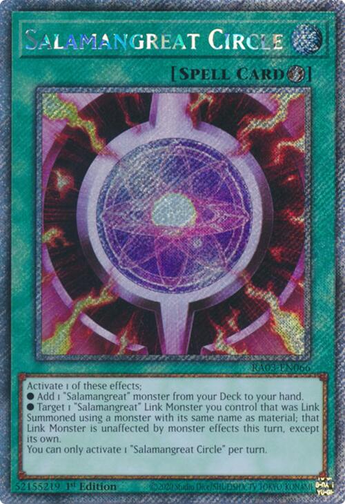 Salamangreat Circle (Platinum Secret Rare) [RA03-EN066] Platinum Secret Rare | Nerdhalla Games