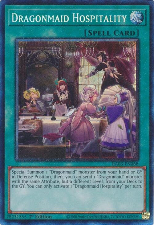 Dragonmaid Hospitality (CR) [RA03-EN068] Prismatic Collector's Rare | Nerdhalla Games