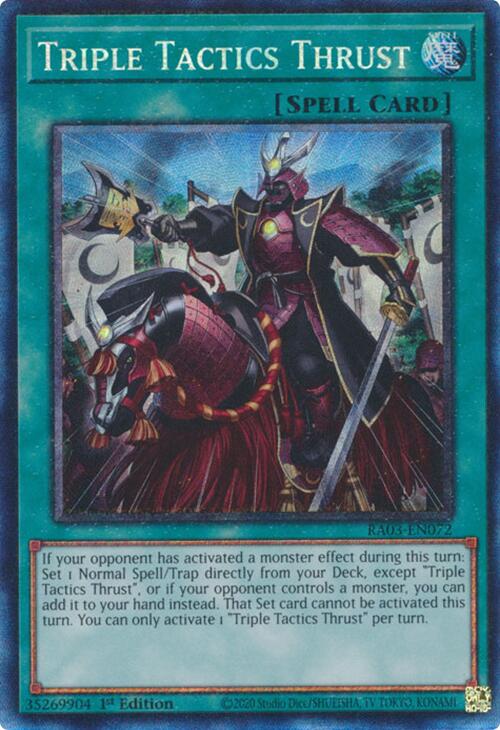 Triple Tactics Thrust (CR) [RA03-EN072] Prismatic Collector's Rare | Nerdhalla Games