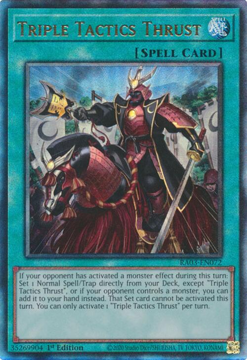 Triple Tactics Thrust (UTR) [RA03-EN072] Prismatic Ultimate Rare | Nerdhalla Games