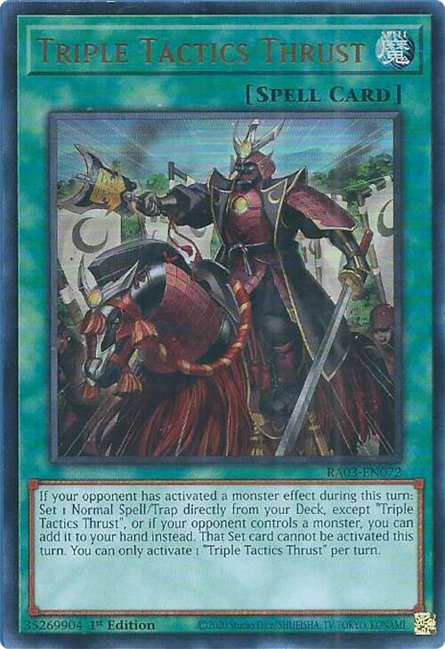 Triple Tactics Thrust (UR) [RA03-EN072] Ultra Rare | Nerdhalla Games