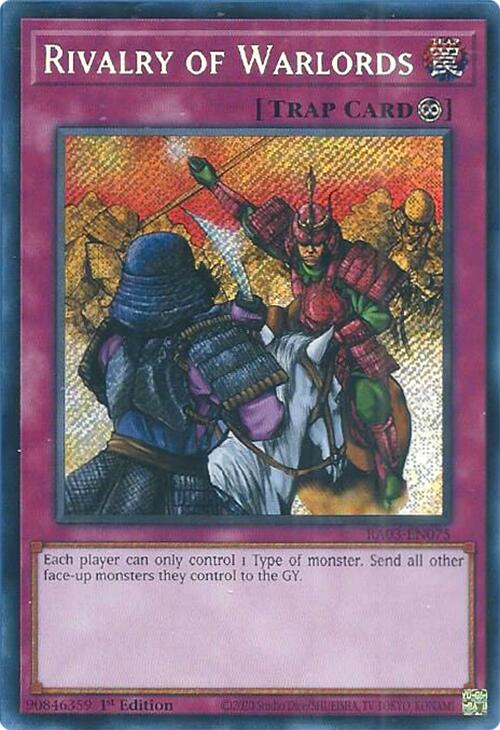 Rivalry of Warlords (Secret Rare) [RA03-EN075] Secret Rare | Nerdhalla Games