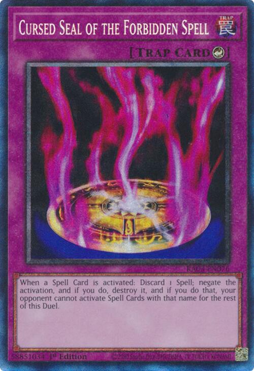 Cursed Seal of the Forbidden Spell (CR) [RA03-EN076] Prismatic Collector's Rare | Nerdhalla Games