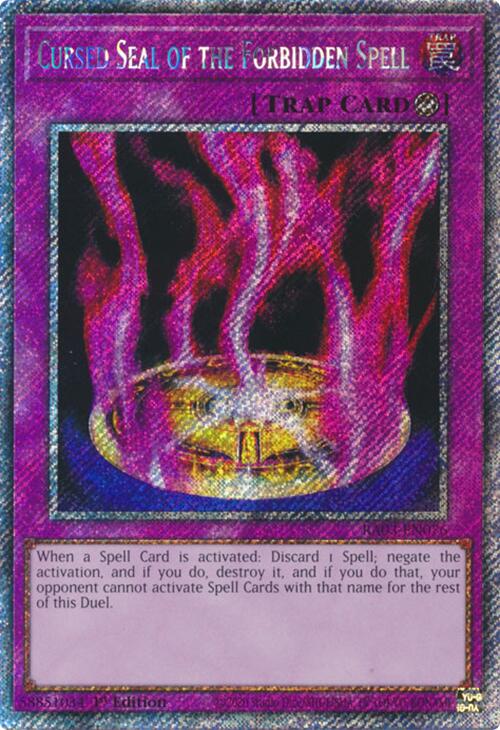 Cursed Seal of the Forbidden Spell (Platinum Secret Rare) [RA03-EN076] Platinum Secret Rare | Nerdhalla Games