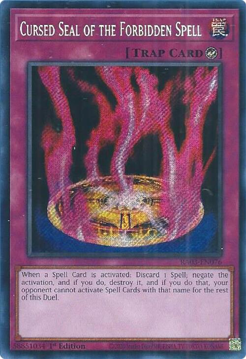 Cursed Seal of the Forbidden Spell (Secret Rare) [RA03-EN076] Secret Rare | Nerdhalla Games