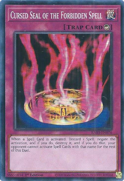 Cursed Seal of the Forbidden Spell [RA03-EN076] Super Rare | Nerdhalla Games