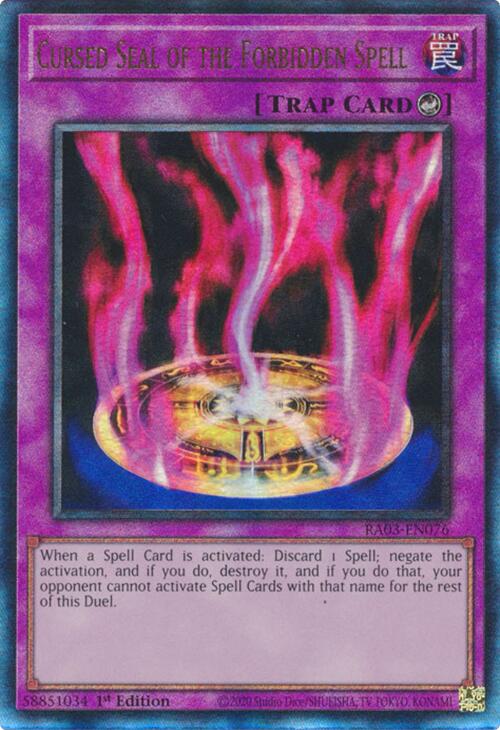 Cursed Seal of the Forbidden Spell (UTR) [RA03-EN076] Prismatic Ultimate Rare | Nerdhalla Games