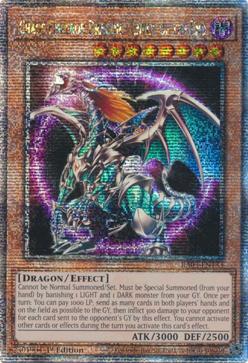 Chaos Emperor Dragon - Envoy of the End (Quarter Century Secret Rare) [RA03-EN133] Quarter Century Secret Rare | Nerdhalla Games