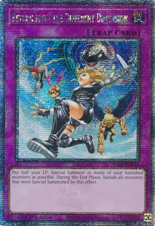 Return from the Different Dimension (Quarter Century Secret Rare) [RA03-EN140] Quarter Century Secret Rare | Nerdhalla Games