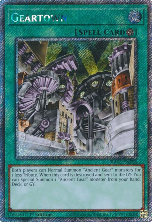 Geartown (Platinum Secret Rare) [RA03-EN203] Platinum Secret Rare | Nerdhalla Games