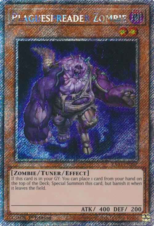 Plaguespreader Zombie (Platinum Secret Rare) [RA03-EN207] Platinum Secret Rare | Nerdhalla Games