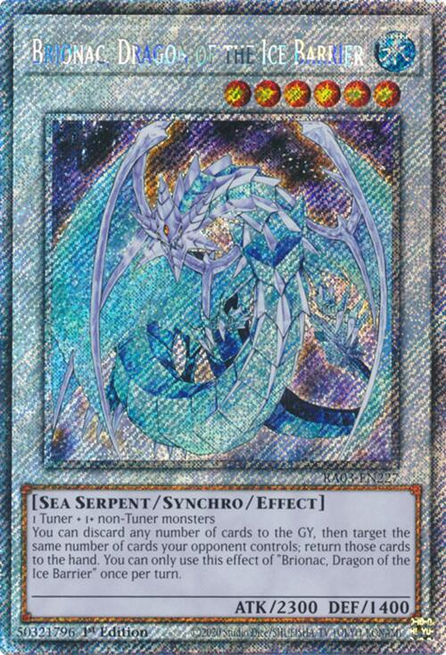 Brionac, Dragon of the Ice Barrier (Platinum Secret Rare) [RA03-EN227] Platinum Secret Rare | Nerdhalla Games