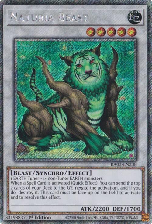 Naturia Beast (Platinum Secret Rare) [RA03-EN238] Platinum Secret Rare | Nerdhalla Games