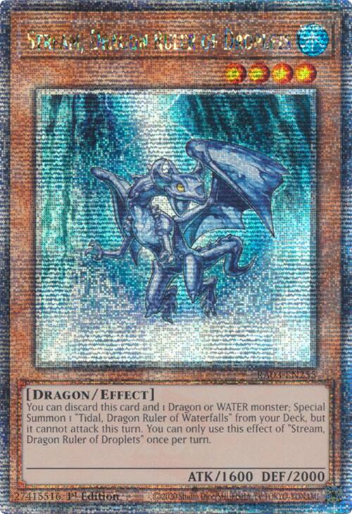 Stream, Dragon Ruler of Droplets (Quarter Century Secret Rare) [RA03-EN255] Quarter Century Secret Rare | Nerdhalla Games