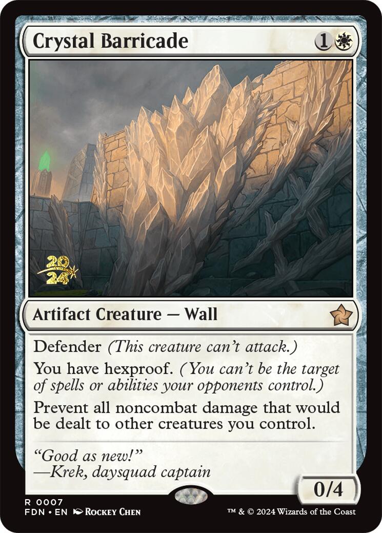 Crystal Barricade [Foundations Prerelease Promos] | Nerdhalla Games