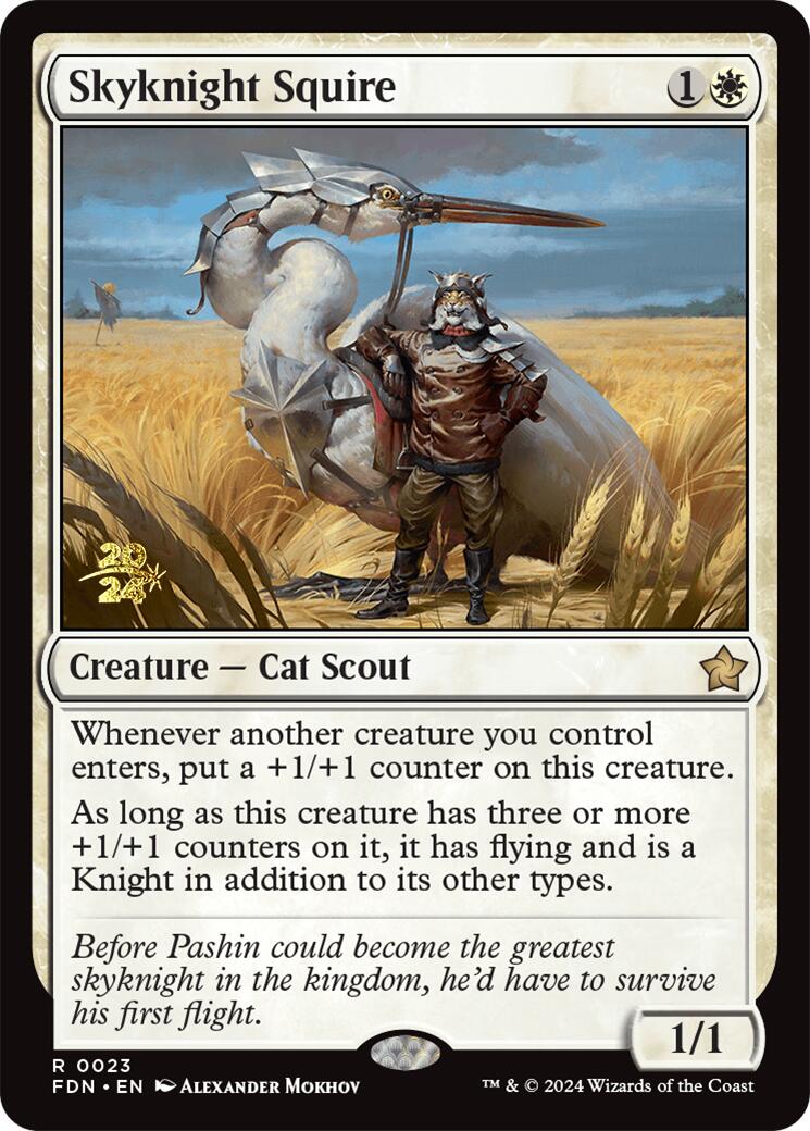 Skyknight Squire [Foundations Prerelease Promos] | Nerdhalla Games