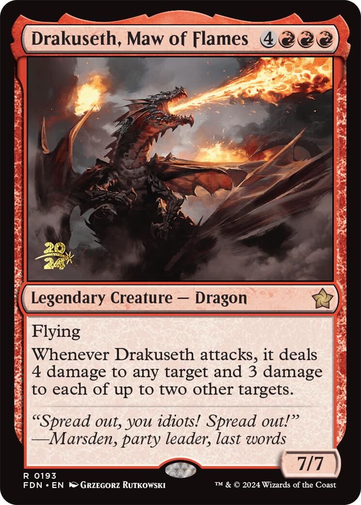 Drakuseth, Maw of Flames [Foundations Prerelease Promos] | Nerdhalla Games