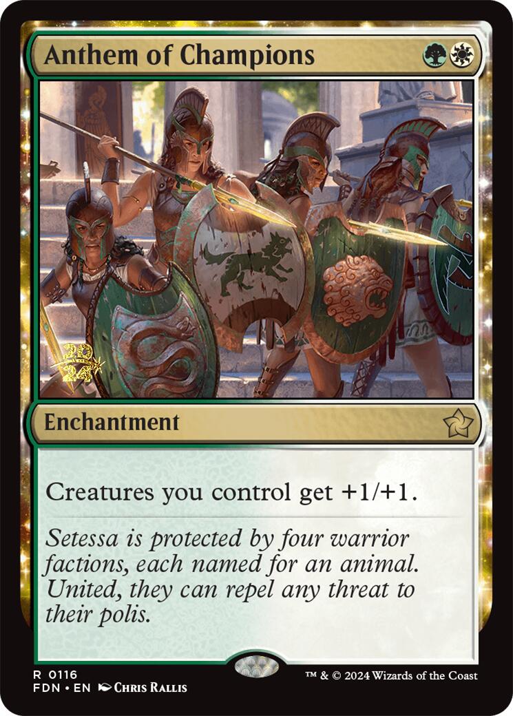 Anthem of Champions [Foundations Prerelease Promos] | Nerdhalla Games