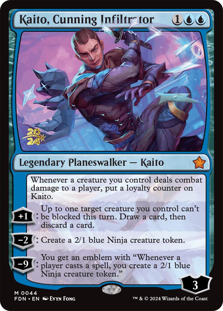 Kaito, Cunning Infiltrator [Foundations Prerelease Promos] | Nerdhalla Games